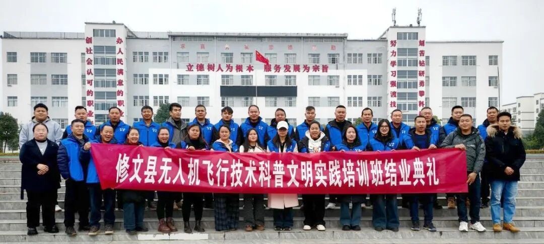 修文县无人机飞行技术科普文明实践培训圆满结束